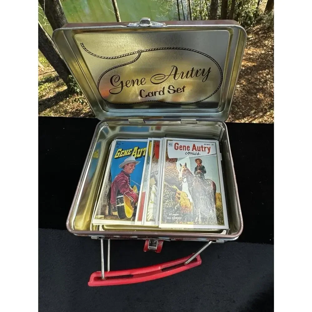 Gene Autry Limited Edition 100 Comic Trading Cards Miniature Metal Lunch Box A19